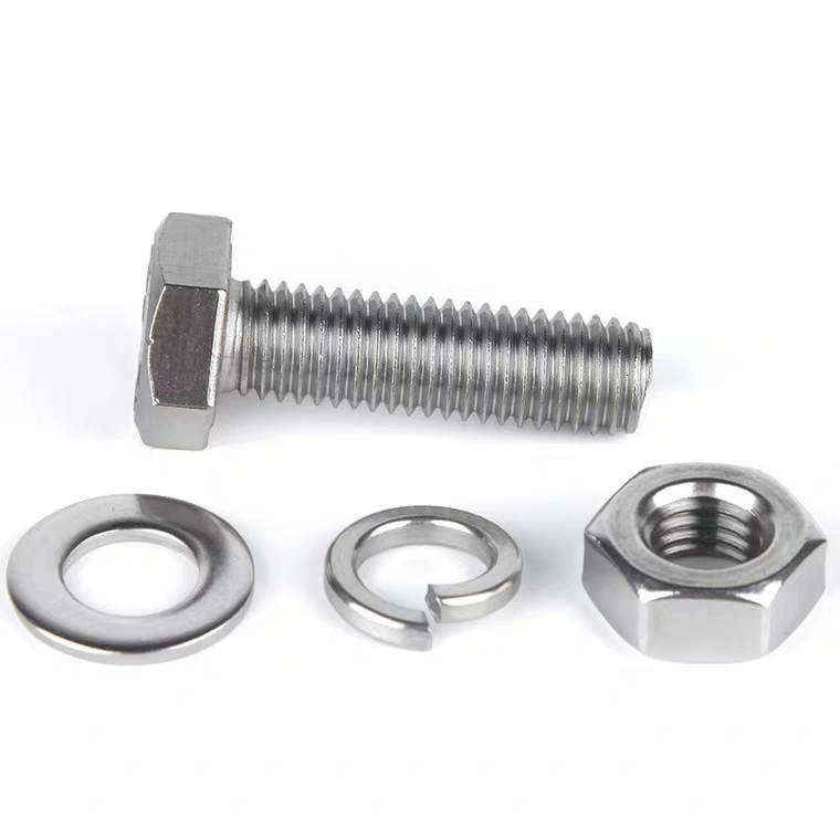 Inox 303 Stainless Steel A2-70 A4-80 DIN933 ISO4014 Hex Head Bolt Bright Polished ISO4014 Handan Fasteners High Quality 8.8 10.9 12.9 Black Oxide Structural Hea