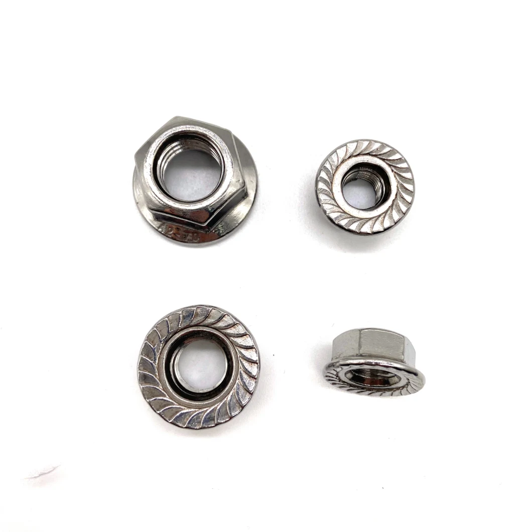 A4-80 A2-70 Stainless Steel Hex Flange Nuts Fastener