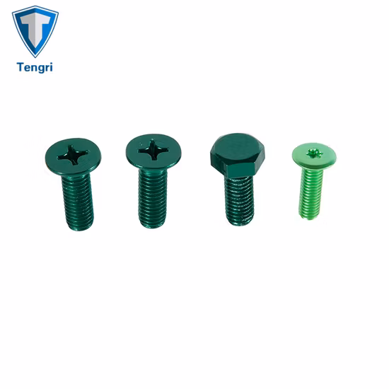 Anodized Aluminum 7075 Fasteners Hollow Rivet Flat Head Socket Cap Screws Hex Bolts Hex Nut Flat Washers Thumb Screw Allen Bolt for Chemical Industry in Stock